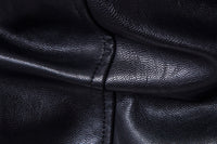 Jaqueta de Couro Masculina Estilo Motociclista