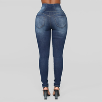 Calça Jeans Slim de Cintura Alta Modeladora