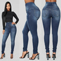 Calça Jeans Slim de Cintura Alta Modeladora