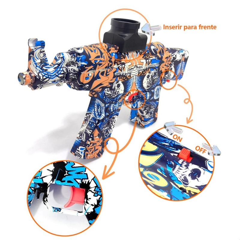 Arma Elétrica Lança Bolinhas De Gel