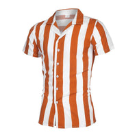 Camisa Masculina de Manga Curta Listrada