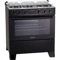 Fogão Atlas Mônaco Plus 5 Bocas Mesa Inox Forno 86,5L Automático
