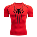 Camiseta De Compressão Homem aranha De Manga Curta e Manga Longa