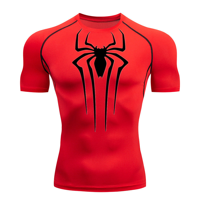Camiseta De Compressão Homem aranha De Manga Curta e Manga Longa
