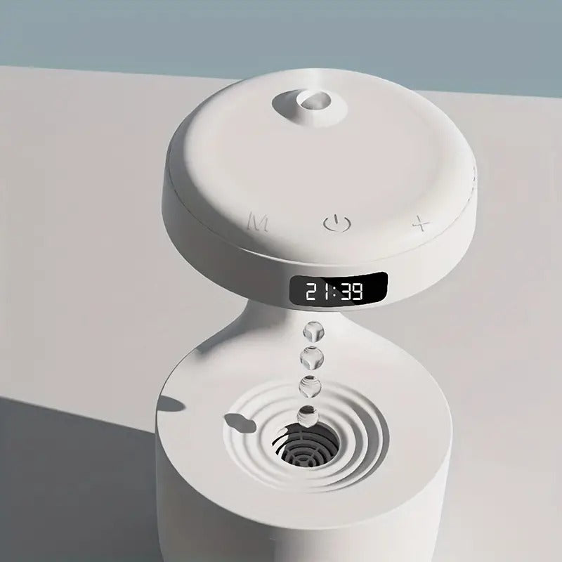 Umidificador de Ar com Tecnologia Anti-Gravitacional Com Relógio Led Bivolt 110/220v