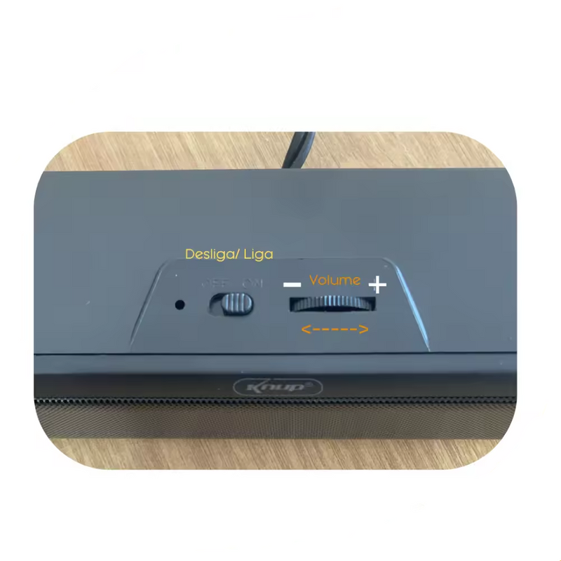 Caixa de Som Soundbar Gamer com LEDs RGB