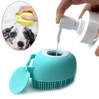 Escova de Banho para Cães Com Dispensador de Xampu
