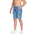 Bermuda Jeans Masculina Lisa e Destroyed
