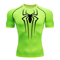 Camiseta De Compressão Homem aranha De Manga Curta e Manga Longa