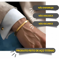 Bracelete Unissex em Aço Titânio