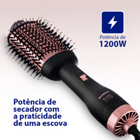 Escova Secadora Mondial Black Rose Argan 1 Velocidade 3 Temperaturas 1200W