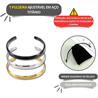 Bracelete Unissex em Aço Titânio