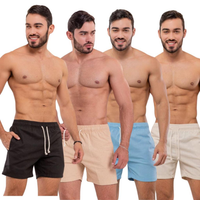 Kit com 4 Shorts Linho Premium Masculino