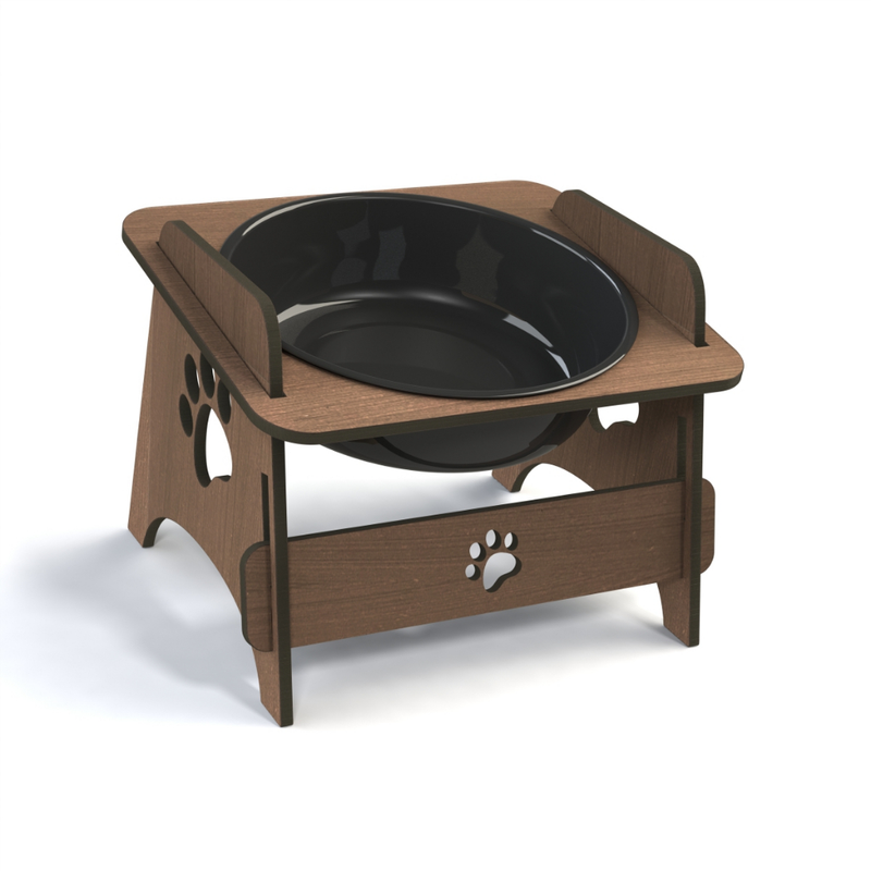 Comedouro Duplo Elevado Premium para Cães e Gatos