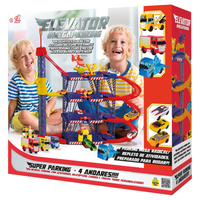 Mega Garagem de Brinquedo com 4 Andares + Elevador e Lava Rápido