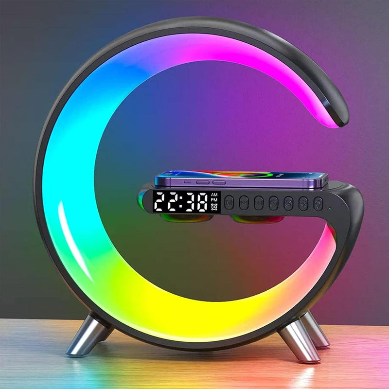 Luminária G Speak RGB de Mesa 5 em 1 Bluetooth com Carregamento por Indução