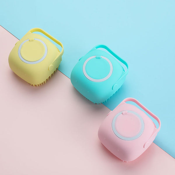 Escova de Banho para Cães Com Dispensador de Xampu