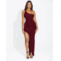 Vestido Longo Flare Com Fenda Lateral