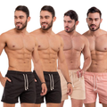 Kit com 4 Shorts Linho Premium Masculino