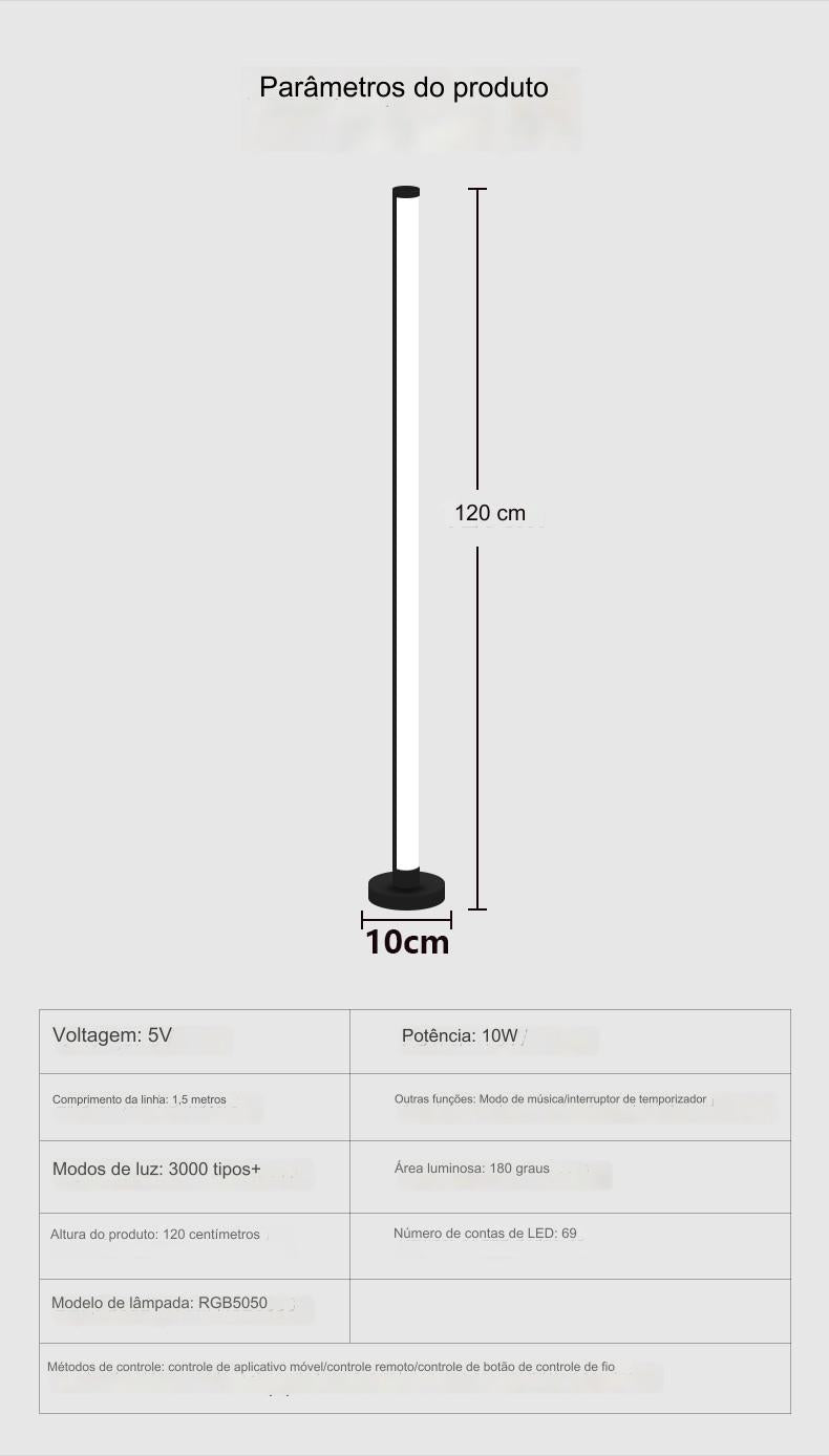 Barra de Luz Led 120cm Com Sincronização por Aplicativo