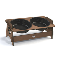 Comedouro Duplo Elevado Premium para Cães e Gatos