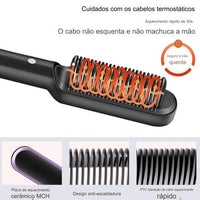 Escova Alisadora Térmica de Bastão Duplo