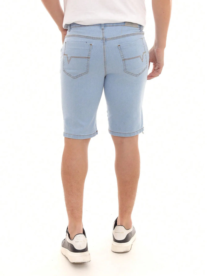 Bermuda Jeans Masculina Modelo Claro Premium