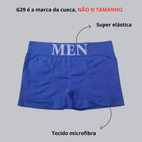 Kit com 6/12 Cuecas Boxer Masculinas de Microfibra