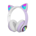 Fone Bluetooth Orelha De Gato Led Colorido