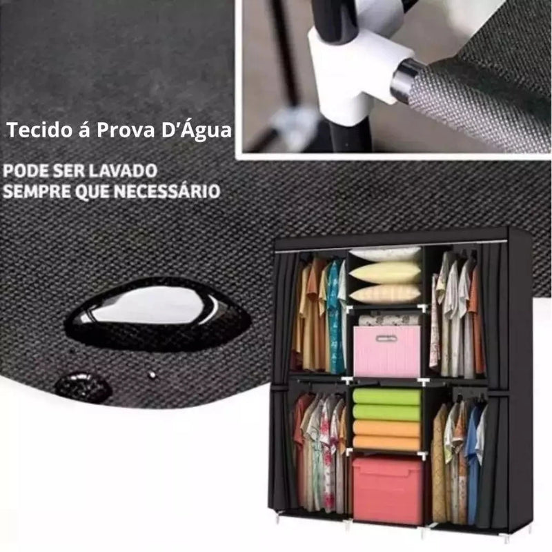 Guarda Roupa Portátil Dobrável Multifuncional