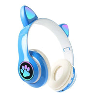 Fone Bluetooth Orelha De Gato Led Colorido