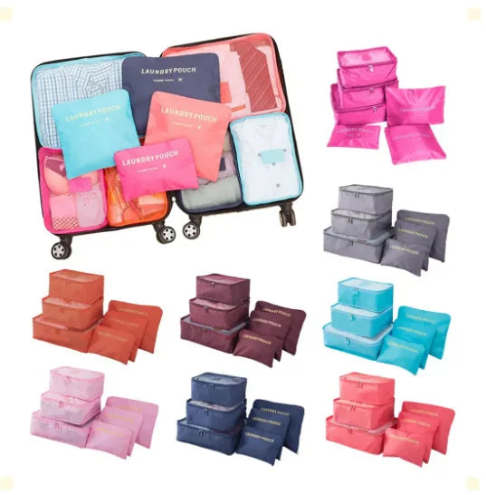 6 Kit Organizador de mala de viagem