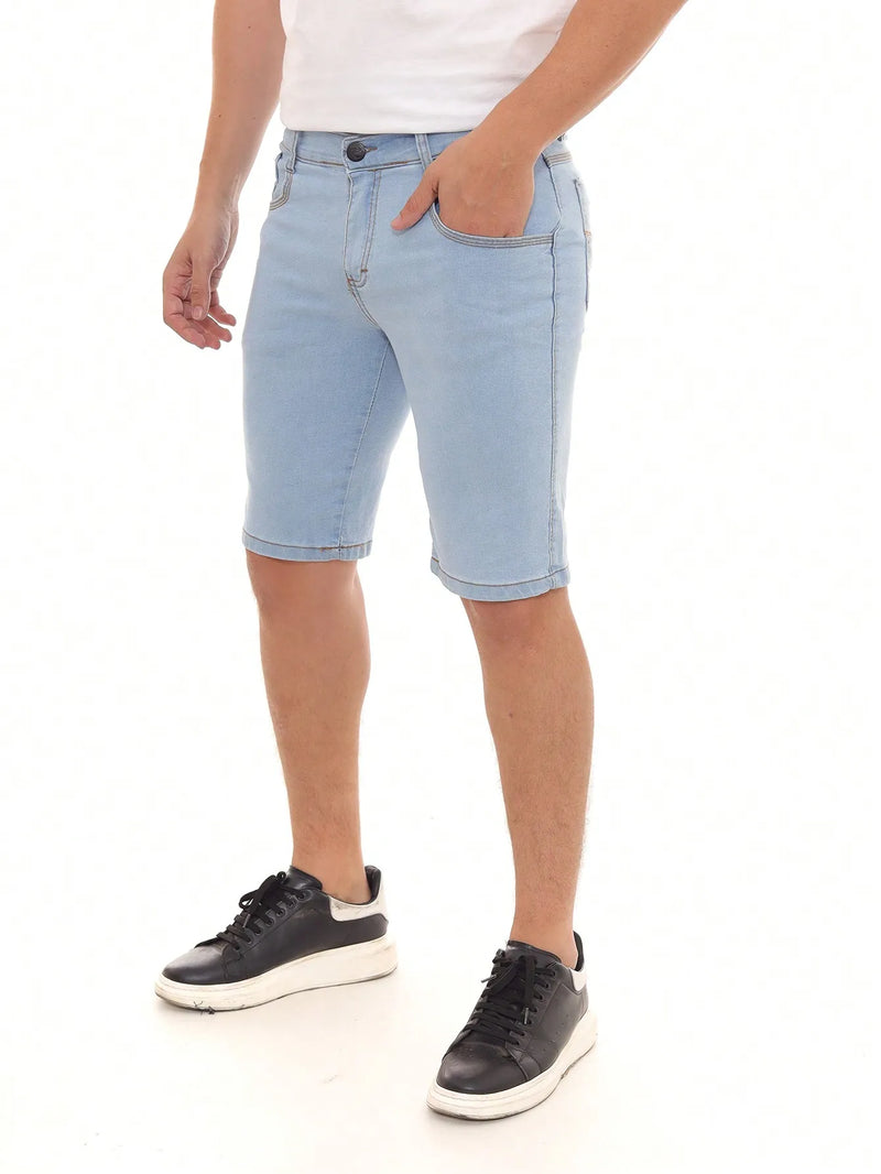 Bermuda Jeans Masculina Modelo Claro Premium