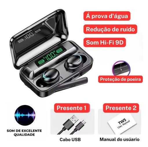 Fone De Ouvido Bluetooth TWS F9