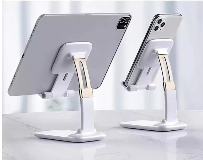 Suporte de Mesa Dobrável para Celular e Tablet – Ajustável e Portátil