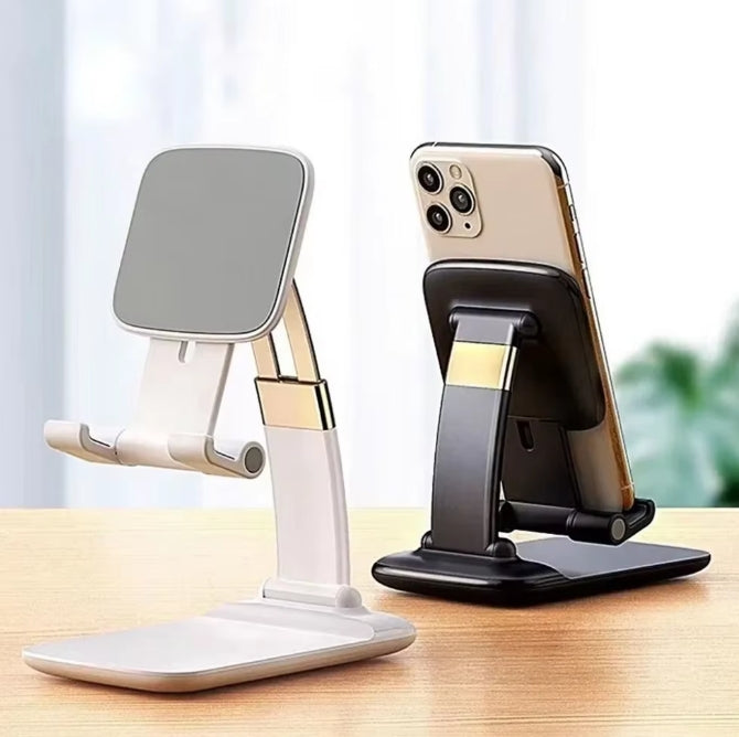 Suporte de Mesa Dobrável para Celular e Tablet – Ajustável e Portátil