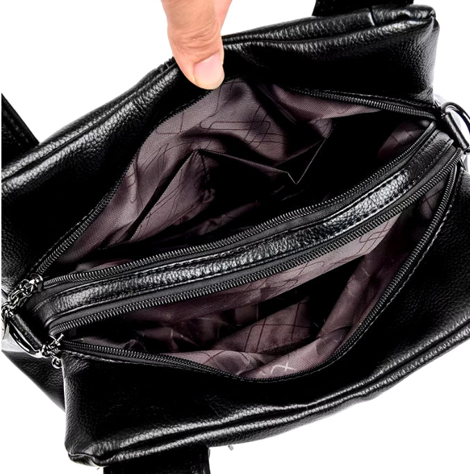 Bolsa Kangaroo de Luxo Minimalista em Couro