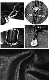 Bolsa Kangaroo de Luxo Minimalista em Couro