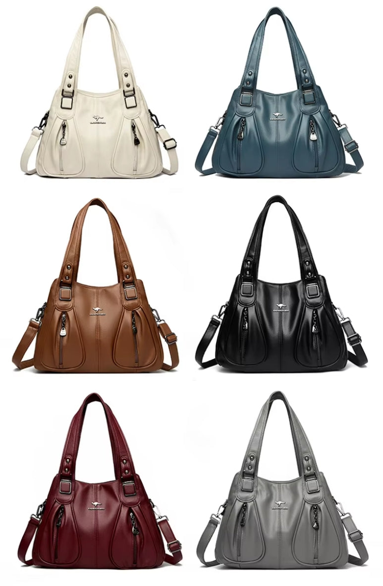Bolsa Kangaroo de Luxo Minimalista em Couro