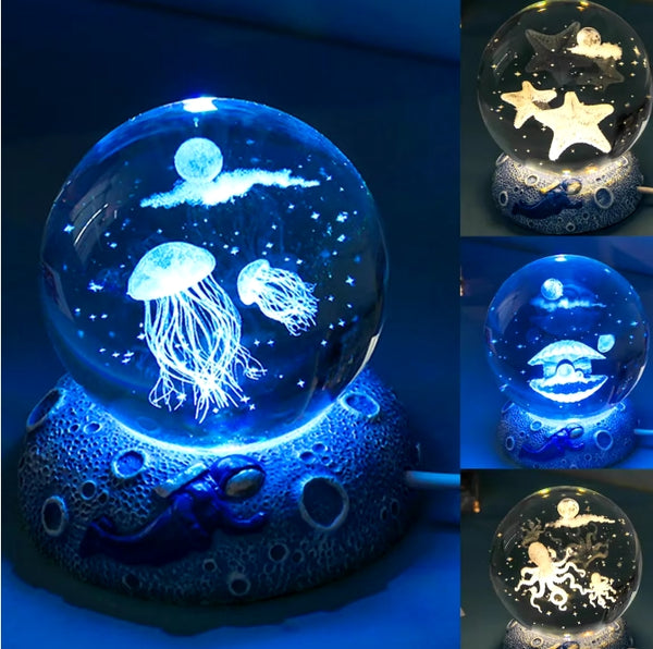 Luminária Bola de Cristal Do Oceano