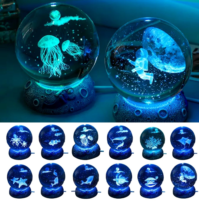 Luminária Bola de Cristal Do Oceano