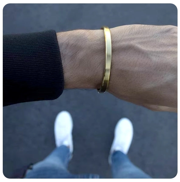 Bracelete Unissex em Aço Titânio