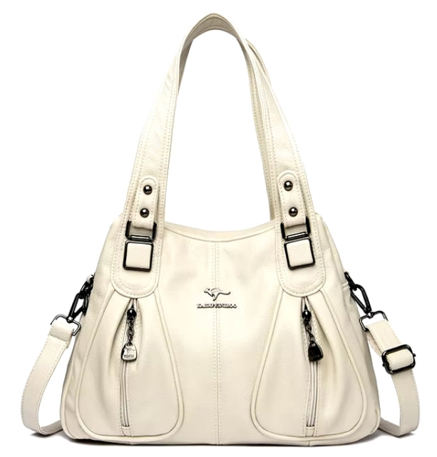 Bolsa Kangaroo de Luxo Minimalista em Couro
