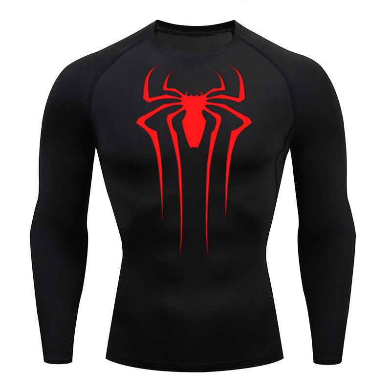 Camiseta De Compressão Homem aranha De Manga Curta e Manga Longa