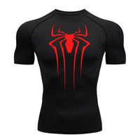 Camiseta De Compressão Homem aranha De Manga Curta e Manga Longa