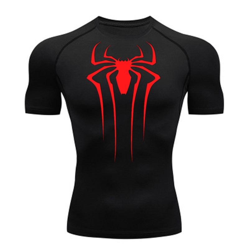 Camiseta De Compressão Homem aranha De Manga Curta e Manga Longa