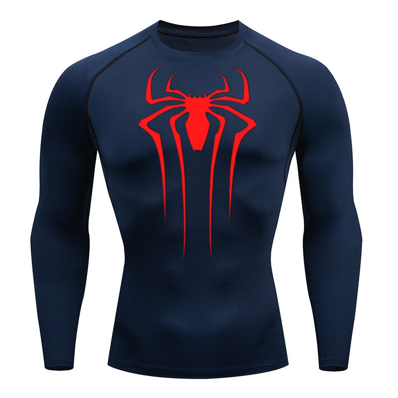 Camiseta De Compressão Homem aranha De Manga Curta e Manga Longa