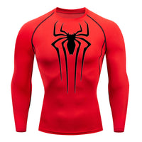 Camiseta De Compressão Homem aranha De Manga Curta e Manga Longa