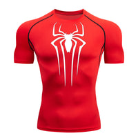 Camiseta De Compressão Homem aranha De Manga Curta e Manga Longa