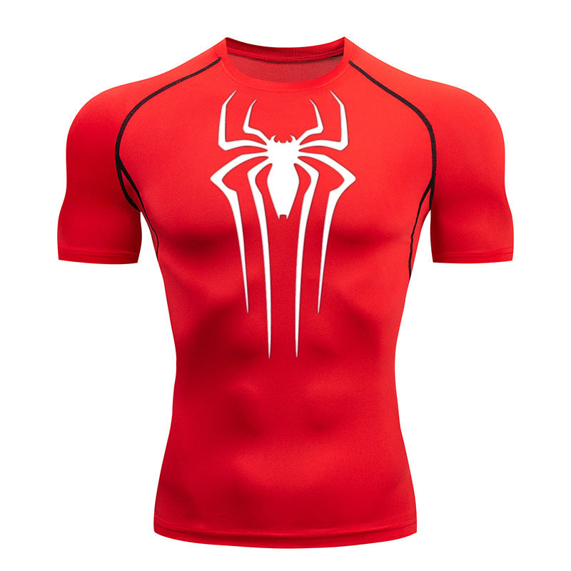 Camiseta De Compressão Homem aranha De Manga Curta e Manga Longa